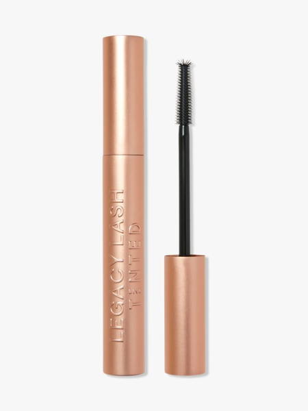 Live Tinted Legacy Lash Volumizing & Lengthening Mascara bronze tube of mascara on light gray background
